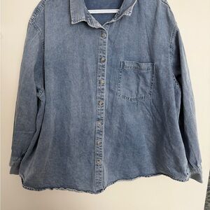 Maurices Blue Denim Shirt Plus Size 2X
